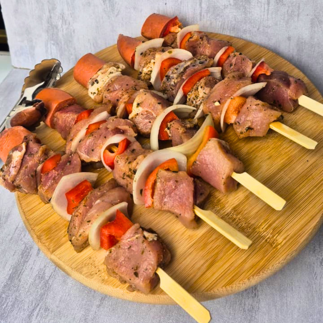 Anticuchos de Cerdo 1 Kg (5 Brochetas)