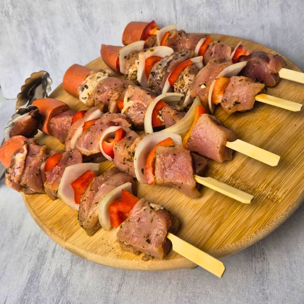 Anticuchos de Cerdo 1 Kg (5 Brochetas)