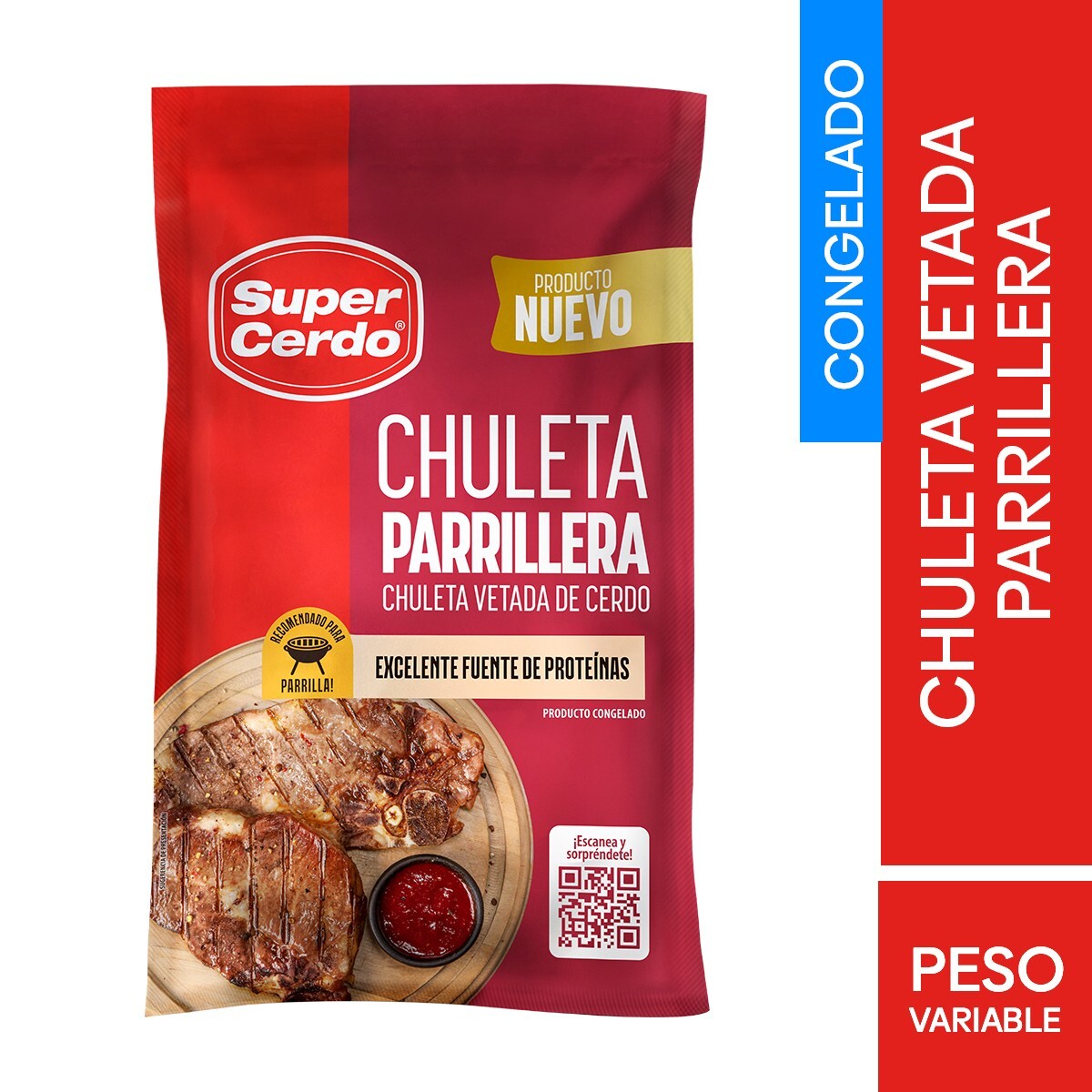 Chuleta Vetada Parrillera De Cerdo 200g