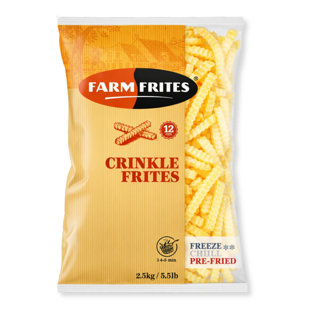 Papas Prefritas Corte Crinkle 12 mm 2.5 kg - Farm Frites