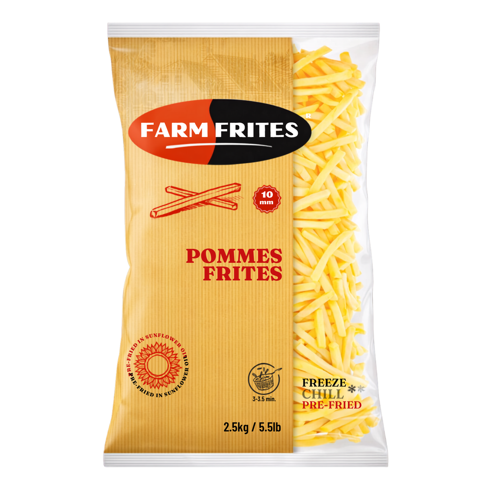 Papas Prefritas Corte Regular 10 mm - Farm Frites 2 kg