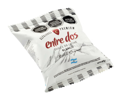 Caja 32 Alfajor Entre Dos Blanco 45 gramos