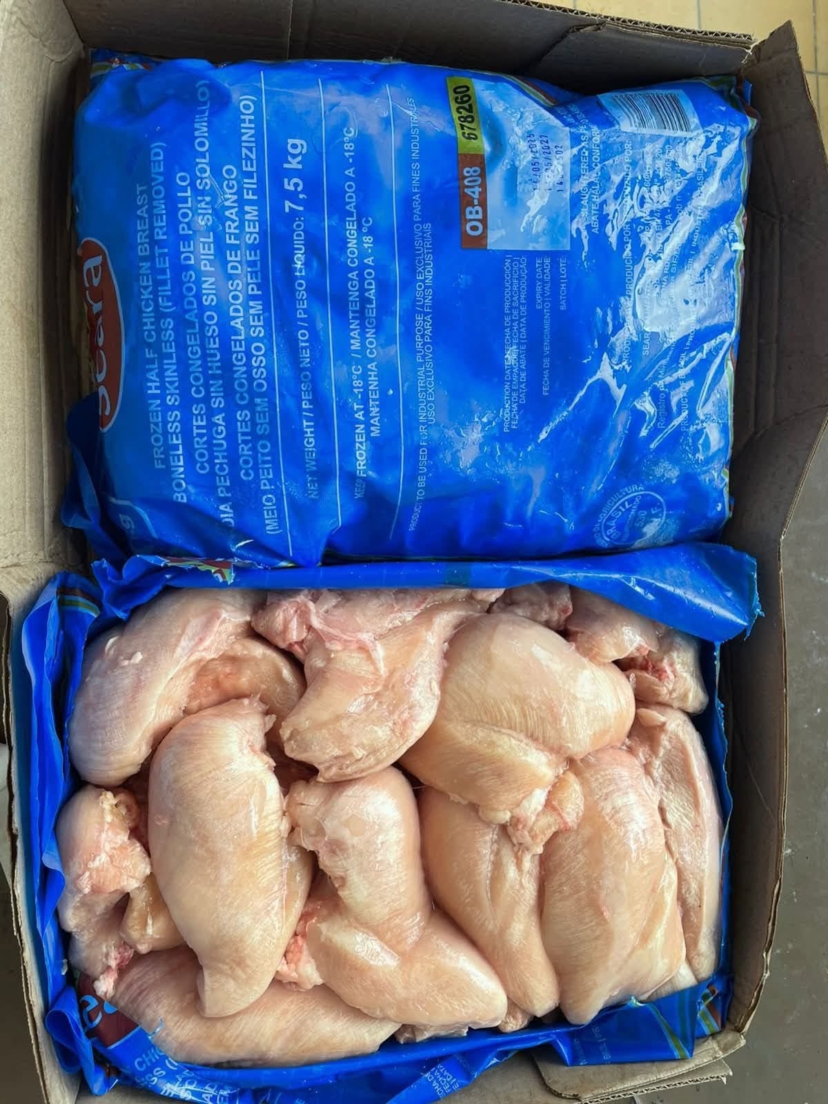 Pechuga Deshuesada caja 15 kg SIN MARINAR –  2 bolsas de 7.5 kg